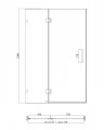 Двері в нішу Koer SR SD04-120x200-TR-07 прозоре скло Easy Clean 10мм, графіт (KR5388)