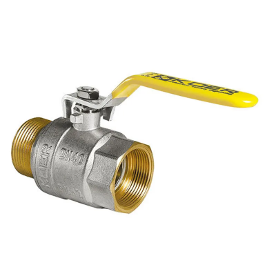 Кран кульовий KOER KR.215.G - 1 1/4&quot; FM ГШВ YELLOW, ручка &quot;важіль&quot; жовта (KR0125)