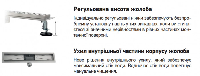 Душовий трап із нержавіючої сталі SUS304 Koer FD29-70x500 (KR3268)