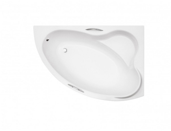 Ванна акрилова ADA 160х100 права: без обудови і ніг / БЕЗ отворів під ручки