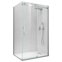 Бічна стінка до кабіни Koer SR SW01-90x200-TR-01 прозоре скло Easy Clean 8мм, хром (KR5381)