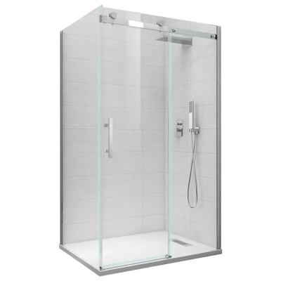 Бічна стінка до кабіни Koer SR SW01-90x200-TR-01 прозоре скло Easy Clean 8мм, хром (KR5381)