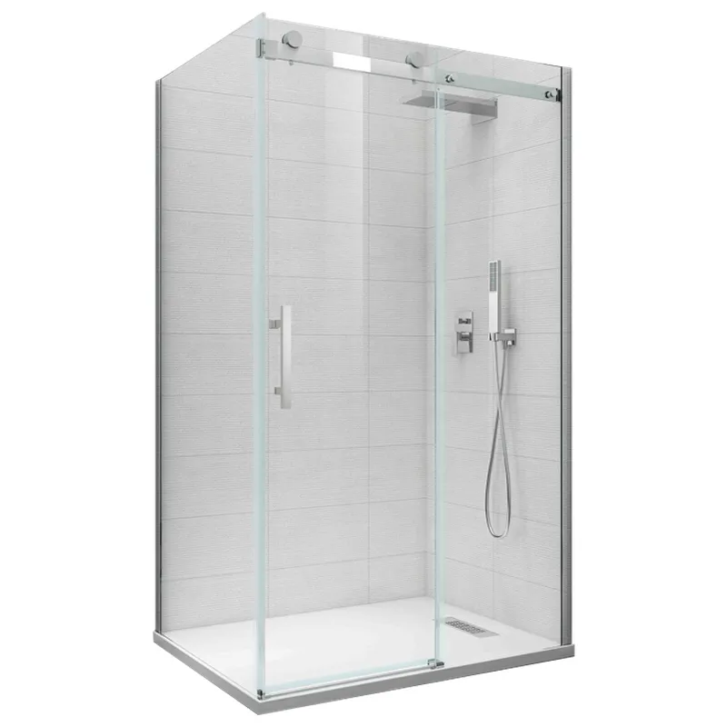 Бічна стінка до кабіни Koer SR SW01-90x200-TR-01 прозоре скло Easy Clean 8мм, хром (KR5381)