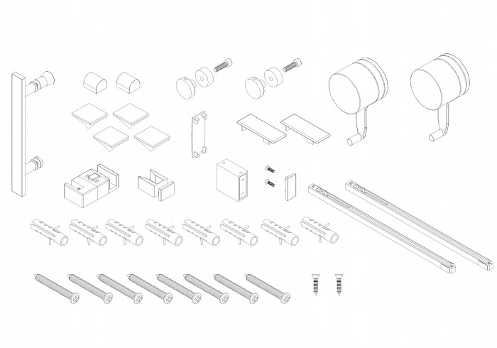 Бічна стінка до кабіни Koer SR SW01-90x200-TR-01 прозоре скло Easy Clean 8мм, хром (KR5381)