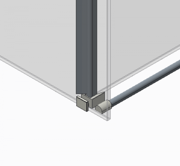 Бічна стінка до кабіни Koer SR SW01-90x200-TR-01 прозоре скло Easy Clean 8мм, хром (KR5381)