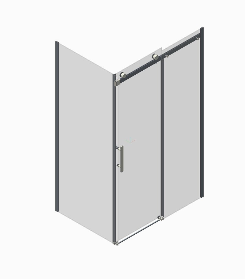 Бічна стінка до кабіни Koer SR SW01-90x200-TR-01 прозоре скло Easy Clean 8мм, хром (KR5381)