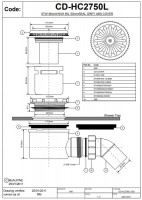 Сифон для зливу в підлогу (50 мм) 45 л/хв. CD-HC2750L-NG-PB