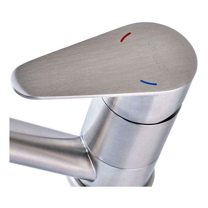 Змішувач для умивальника Mixxus NEO-004-15cm (нерж. сталь) (MI6179)