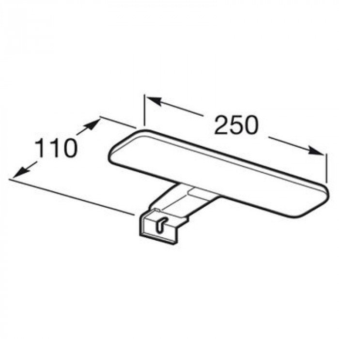 Підсвітка до дзеркала ROCA Victoria LED 250х110 мм, хром матовий A813082000
