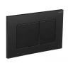 Панель змиву Koer KT-0602-05 240x160x10mm пластикова, кнопка квадратна (колір чорний матовий) (KR5181)