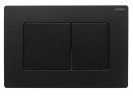Панель змиву Koer KT-0602-05 240x160x10mm пластикова, кнопка квадратна (колір чорний матовий) (KR5181)