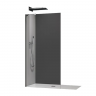 Душова перегородка Koer SR SP02-100x200-TR-07 Walk-In прозоре скло Easy Clean 8мм, графіт (KR5397)