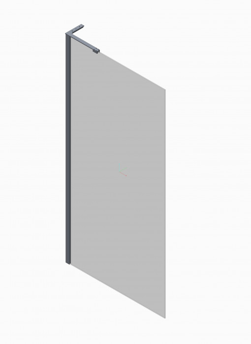 Душова перегородка Koer SR SP02-100x200-TR-07 Walk-In прозоре скло Easy Clean 8мм, графіт (KR5397)