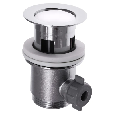 Важільний донний клапан для умивальника Mixxus POP-UP-02 з переливом (Колір хром) 1 1/4'' (MI1677)