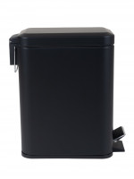 Відро для сміття з плавним закриттям прямокутне ZERIX SANSA-TC0105 BLACK 5 л (колір чорний) (ZX5894)