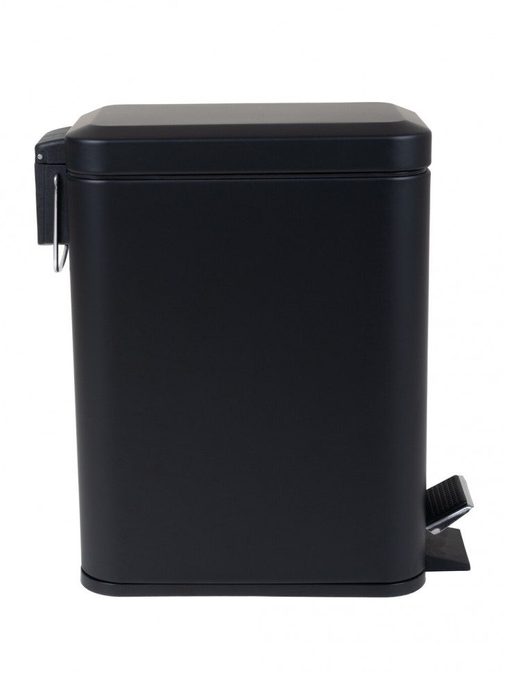 Відро для сміття з плавним закриттям прямокутне ZERIX SANSA-TC0105 BLACK 5 л (колір чорний) (ZX5894)
