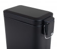 Відро для сміття з плавним закриттям прямокутне ZERIX SANSA-TC0105 BLACK 5 л (колір чорний) (ZX5894)