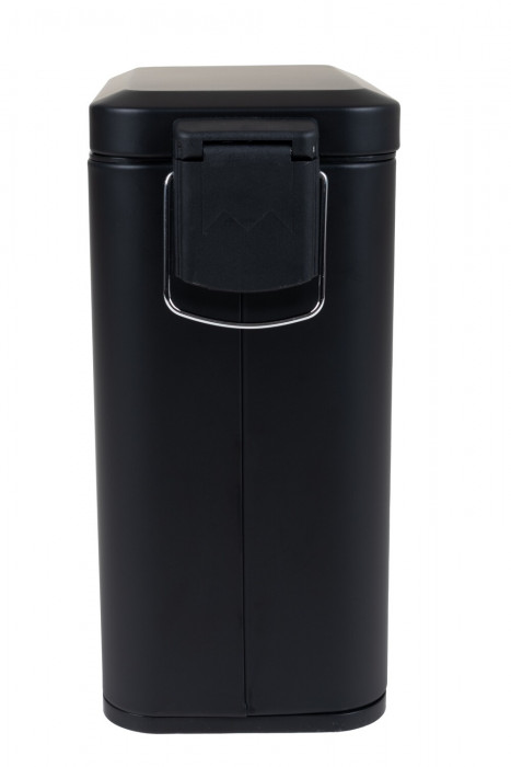 Відро для сміття з плавним закриттям прямокутне Zerix Sansa-TC0105 Black 5 л колір чорний (ZX5894)