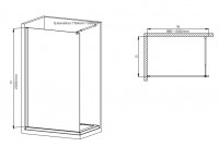 Душова перегородка Walk-In MIXXUS PREMIUM FLAT SP01-100x200-TR CHROME прозоре скло 8мм (MI6851)