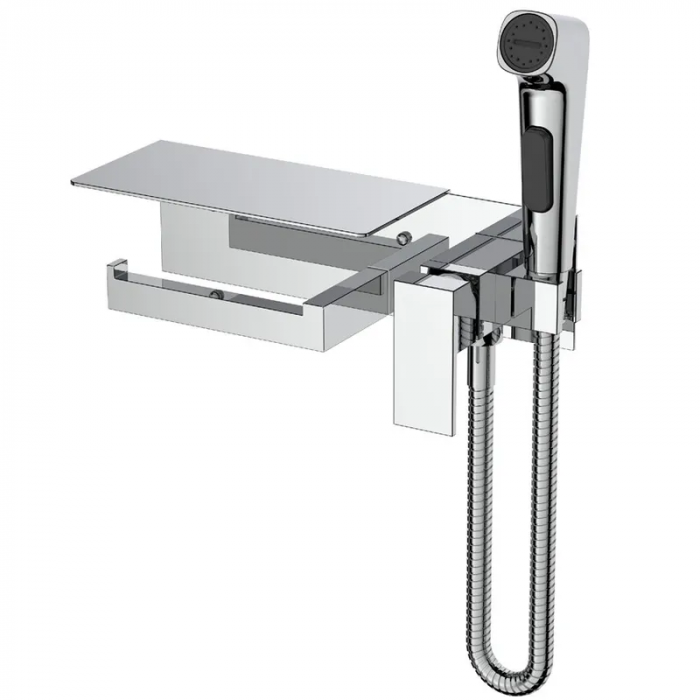 Змішувач для гігієнічного душу Mixxus Premium MARK 069 з тримачем для туалетного паперу (MI6786)