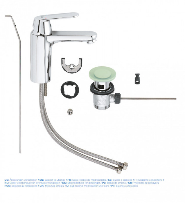 Змішувач для раковини M-розміру Grohe Eurosmart Cosmopolitan (23325000)