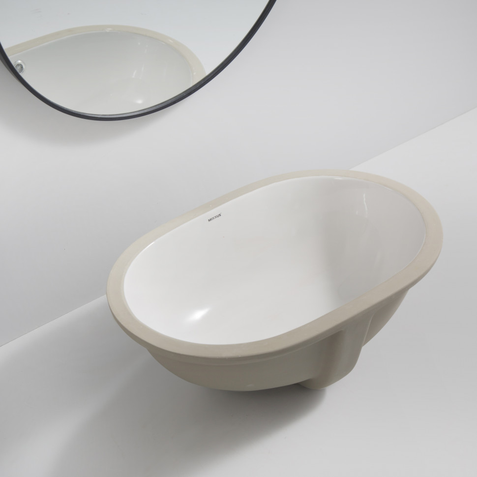 Раковина врізна під стільницю MIXXUS PREMIUM ELLIPSE-1701 570х385х205mm (перелив) (MP6566)