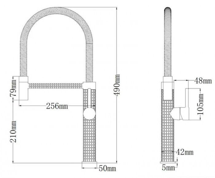 Змішувач для кухні Mixxus Premium Spark 017 BLACK (MI6969)