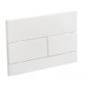 Панель змиву Koer KT-0603-03 240x160x10mm пластикова, кнопка лінійна (колір білий) (KR5318)