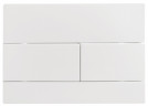 Панель змиву Koer KT-0603-03 240x160x10mm пластикова, кнопка лінійна (колір білий) (KR5318)