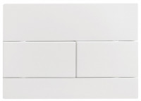 Панель змиву Koer KT-0603-03 240x160x10mm пластикова, кнопка лінійна (колір білий) (KR5318)