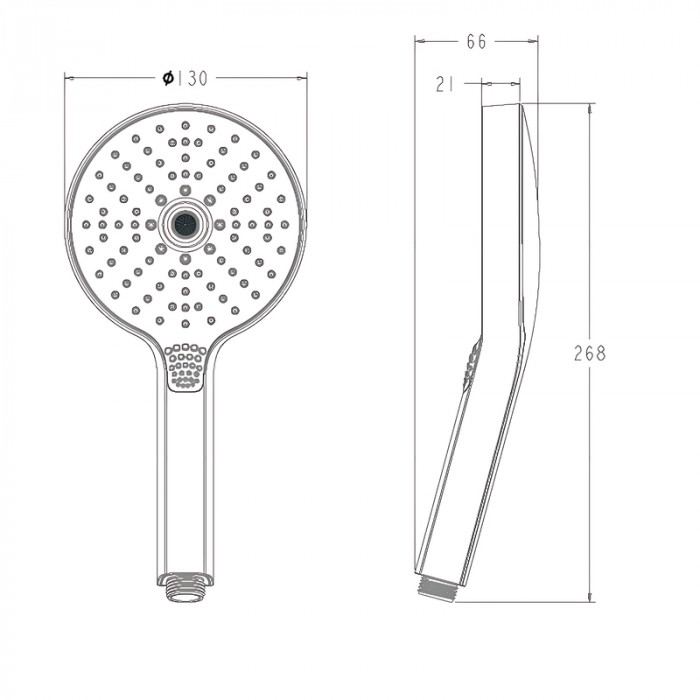 Лійка для душу Koer KP-0411-01 3 функції (Колір хром) (KR5415)