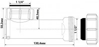 Сифон для умивальника з самозакриваючим клапаном 1 1/2'' WHB1-40