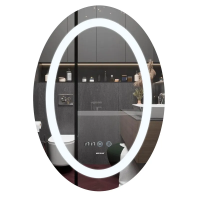Дзеркало MIXXUS PLAIN MV02-50x70 з LED Touch, Anti-fog, димером, рег. яскравості, годинником (MI6010)