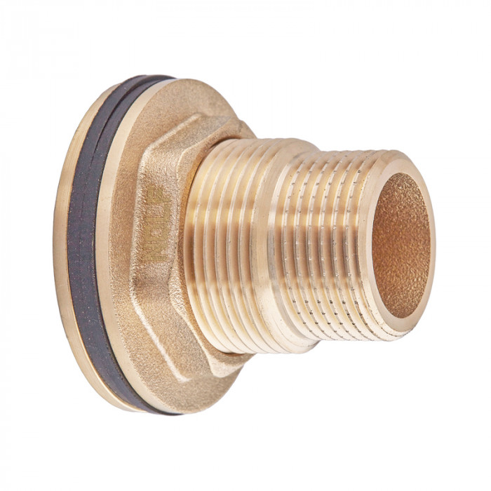 Врізка в бак з контргайкою Nolf NFC.450-10 - 1" латунна (NF3241)