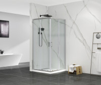 Душова кабіна без піддону MIXXUS PREMIUM DIVERSE SC02-90x90x195-TR CHROME прозоре скло 5мм (MI6861)