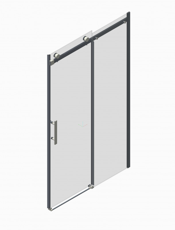 Двері в нішу Koer SR SD01-140x200-TR-01 прозоре скло Easy Clean 8мм, хром (KR5380)