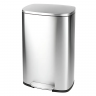 Відро для сміття з плавним закриттям прямокутне MIXXUS BEVEL-TC0112 SS COLOR 12л (колір нержавійка) (MI7087)