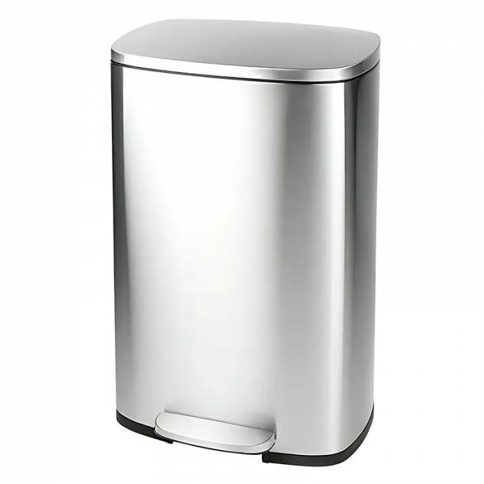 Відро для сміття з плавним закриттям прямокутне Mixxus Bevel-TC0112 SS Color 12л колір наржавійка (MI7087)