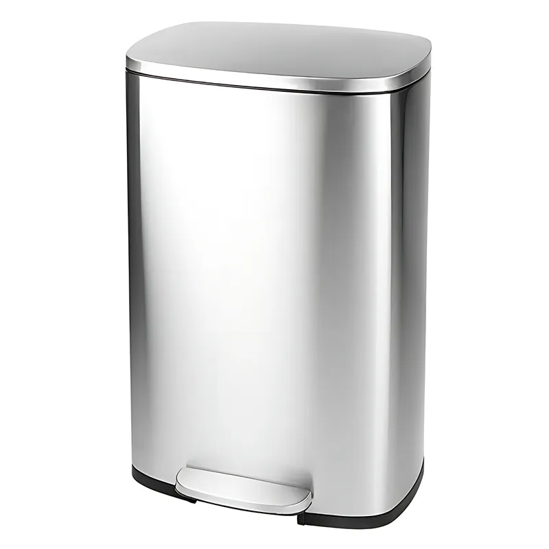 Відро для сміття з плавним закриттям прямокутне MIXXUS BEVEL-TC0112 SS COLOR 12л (колір нержавійка) (MI7087)