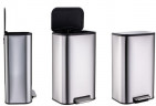 Відро для сміття з плавним закриттям прямокутне MIXXUS BEVEL-TC0112 SS COLOR 12л (колір нержавійка) (MI7087)