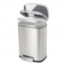 Відро для сміття з плавним закриттям прямокутне MIXXUS BEVEL-TC0112 SS COLOR 12л (колір нержавійка) (MI7087)