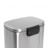 Відро для сміття з плавним закриттям прямокутне MIXXUS BEVEL-TC0112 SS COLOR 12л (колір нержавійка) (MI7087)