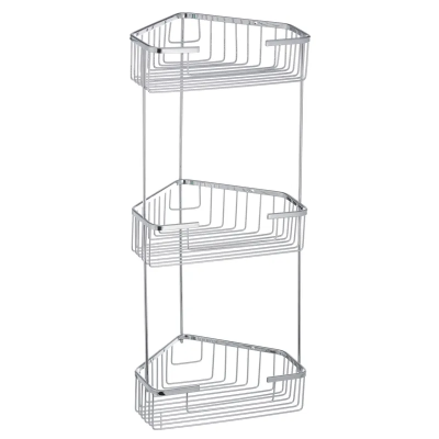Поличка-решітка кутова 3-ярусна Zerix LR335-2 (LL1453)