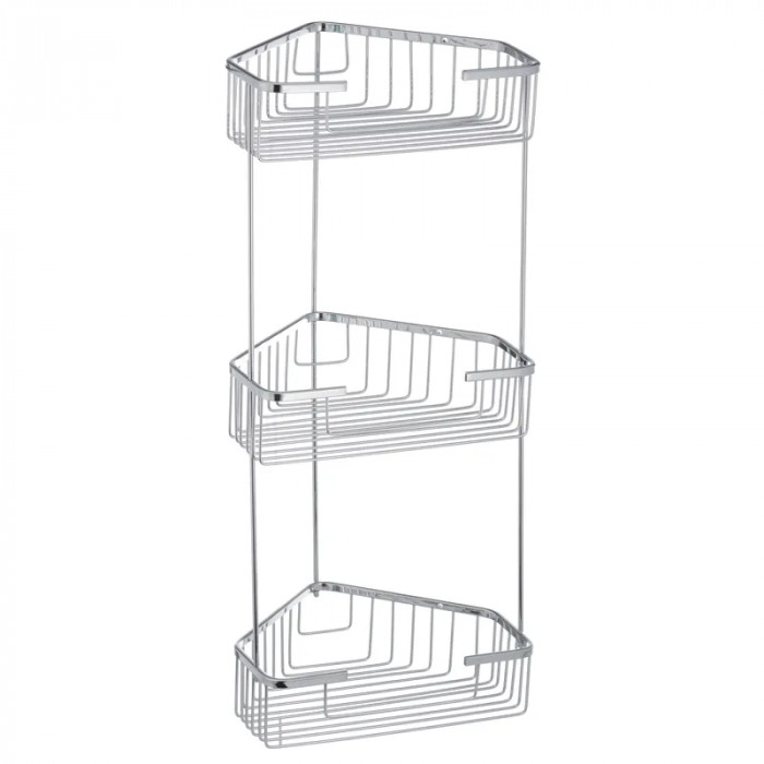 Поличка-решітка кутова 3-ярусна Zerix LR335-2 (LL1453)