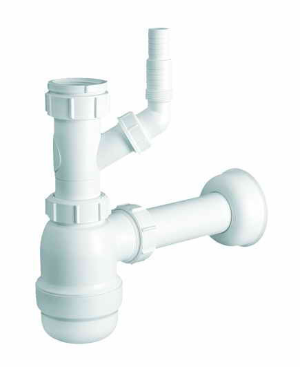 Сифон для умывальника кухонной мойки с подключением к стиральной машине без слива HC2WM-40