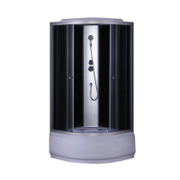 Бокс душовий без гідромасажу з високим піддоном MIXXUS STRONG SB01-90x90x215-GR SATIN сіре тоноване скло 4мм (MI6885)
