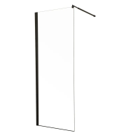 Душова перегородка Walk-In MIXXUS PREMIUM FLAT SP02-100x200-TR BLACK прозоре скло 8мм (MI6856)