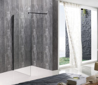 Душова перегородка Walk-In MIXXUS PREMIUM FLAT SP02-100x200-TR BLACK прозоре скло 8мм (MI6856)