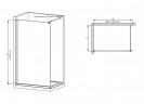 Душова перегородка Walk-In MIXXUS PREMIUM FLAT SP02-100x200-TR BLACK прозоре скло 8мм (MI6856)