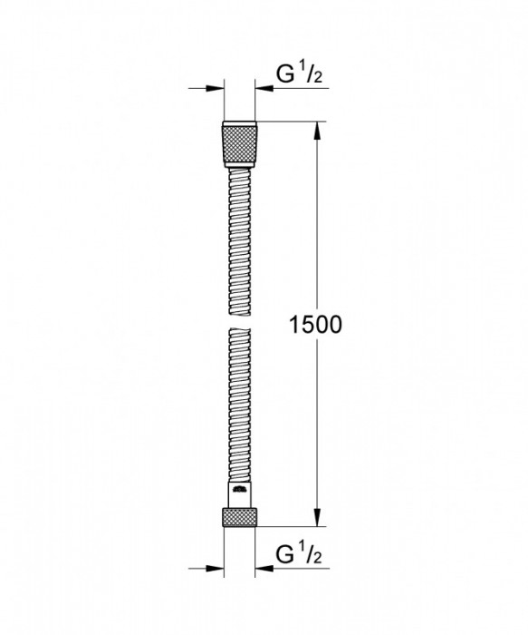 Душовий шланг 1500 Grohe Relexaflex Metal (28105000)